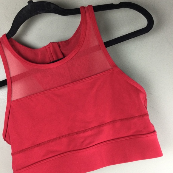 Zyia All-Star One More Rep Mesh Zip Back Red Sports Bra Size Small - Picture 6 of 12